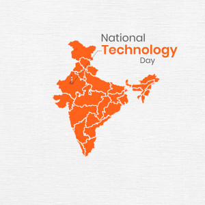 Map of India highlighting National Technology Day