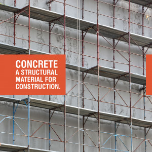 Scaffolding and concrete formwork on a building under construction