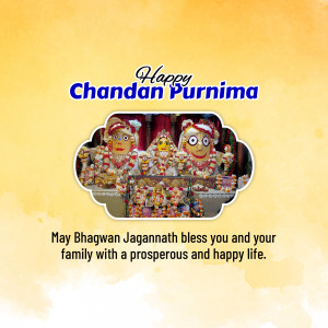 Chandan Purnima greeting with Lord Jagannath idols