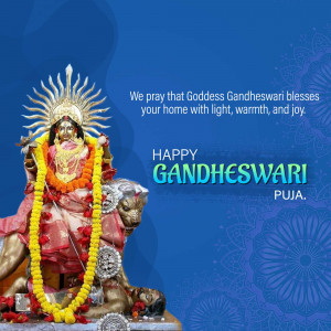 Image of Goddess Gandheswari with blessings for home and family