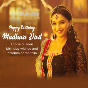 Madhuri Dixit birthday wish image