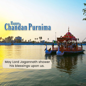 Chandan Purnima festival boat procession on water