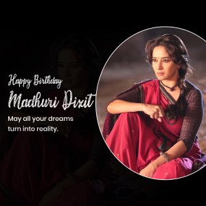 Madhuri Dixit birthday wish image