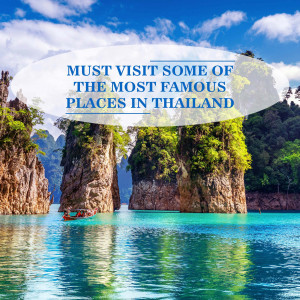 Scenic view of limestone cliffs rising from turquoise waters in Thailand