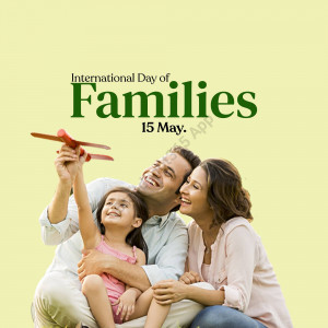 A family of three enjoying time together, celebrating International Day of Families.