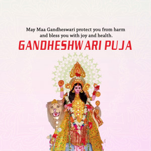 Image of Goddess Gandheswari with blessings for protection and health