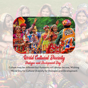 Group of people in traditional colorful clothing celebrating World Cultural Diversity Day