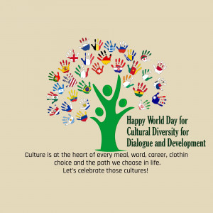 Image depicting hands with different national flags forming the leaves of a tree, celebrating cultural diversity.