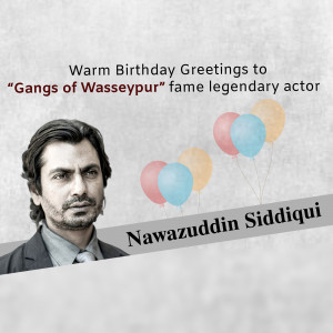 Image of Nawazuddin Siddiqui with birthday balloons