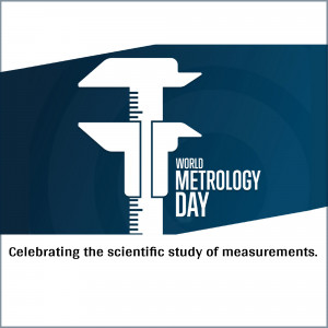 World Metrology Day graphic with a caliper and text