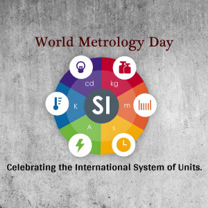 World Metrology Day graphic with SI units symbols
