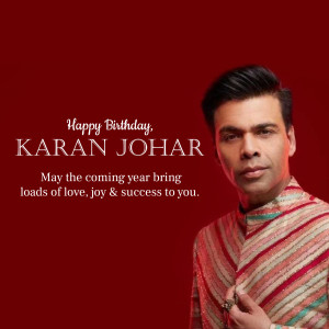 Happy Birthday Karan Johar Social Media Post For Telegram
