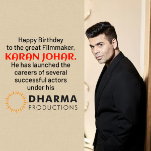 Karan Johar Birthday Wish - Dharma Productions Business Poster For LinkedIn