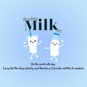 Cartoon illustration of two milk cartons celebrating World Milk Day.
