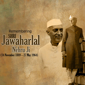 Portrait of Jawaharlal Nehru, former Prime Minister of India