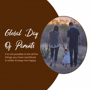 Family walking away from the camera on Global Day of Parents
