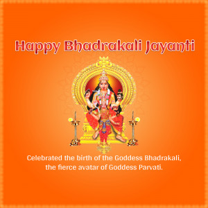 Image depicting Goddess Bhadrakali on Bhadrakali Jayanti