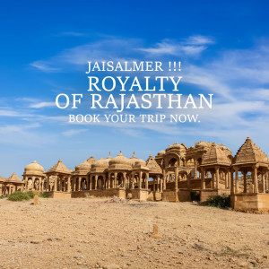 Jaisalmer Fort and Cenotaphs in Rajasthan, India