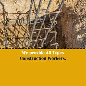 Reinforced concrete structure under construction with exposed rebar and earthworks