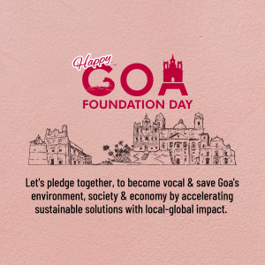 Goa Foundation Day celebration with landmarks and text