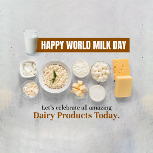 Assortment of dairy products including milk, cheese, yogurt, and cottage cheese on a marble background.