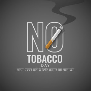 Image depicting a cigarette with a 'No Tobacco' message for World No Tobacco Day.