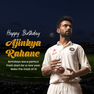 Ajinkya Rahane birthday wish image