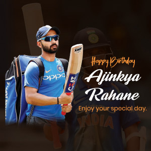 Ajinkya Rahane, Indian cricketer, birthday greeting