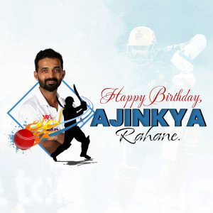 Birthday greeting for Indian cricketer Ajinkya Rahane