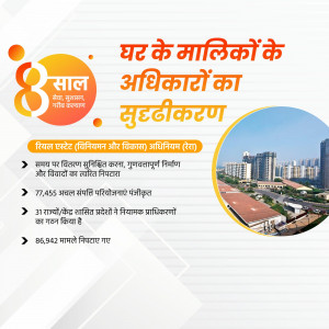 Poster promoting awareness of homeowner rights and the Real Estate Regulation and Development Act (RERA)