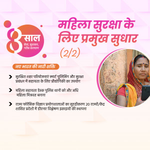 Image depicting women's safety initiatives in India with a woman using a smartphone.