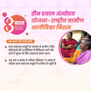 Poster for Deen Dayal Antyodaya Yojana featuring women in rural India