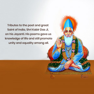 Portrait of Kabir Das Ji, a revered Indian poet and saint.