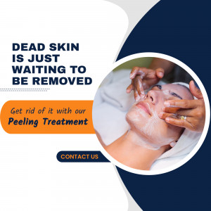 Close-up of a woman receiving a facial peeling treatment at a spa.