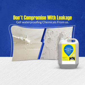 Waterproofing chemicals and a damaged ceiling due to leakage