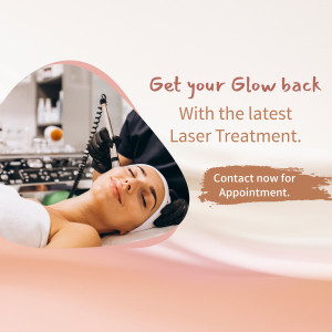 Woman receiving laser treatment on her face at a spa