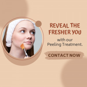 Woman receiving a facial peeling treatment
