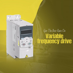 ABB Variable Frequency Drive with promotional text