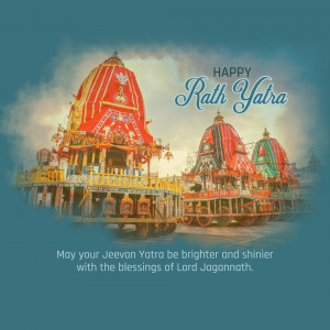 Rath Yatra festival celebration with decorated chariots