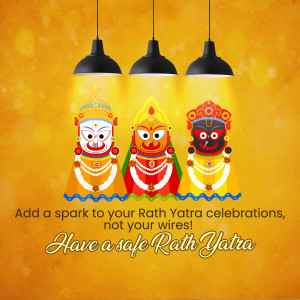 Illustration of Lord Jagannath, Balabhadra, and Subhadra during Rath Yatra