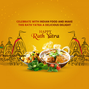 Rath Yatra celebration with Indian cuisine