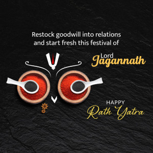 Rath Yatra festival greeting with Lord Jagannath imagery