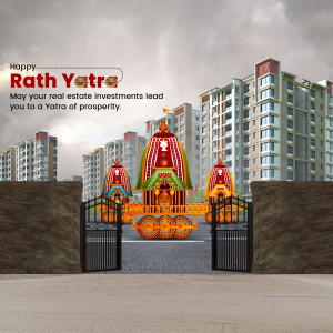 Rath Yatra celebration with a real estate investment message