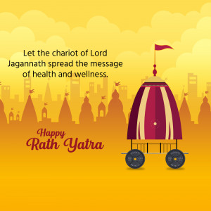 Illustration of Lord Jagannath's chariot during Rath Yatra festival