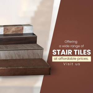 Image of stair tiles with promotional text