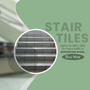Image of gray stair tiles with text 'Stair Tiles' and a 'Buy Now' button.