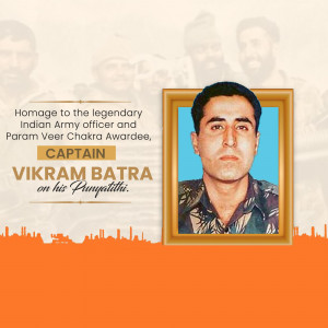 Portrait of Captain Vikram Batra, Param Veer Chakra Awardee