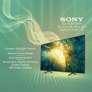 Sony KD-55X7500H 55 inch 4K Ultra HD Android Smart TV with Dynamic Backlight Control