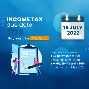 Income Tax TDS Due Date Reminder for May 2022