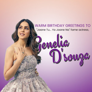 Birthday greeting for actress Genelia D'Souza